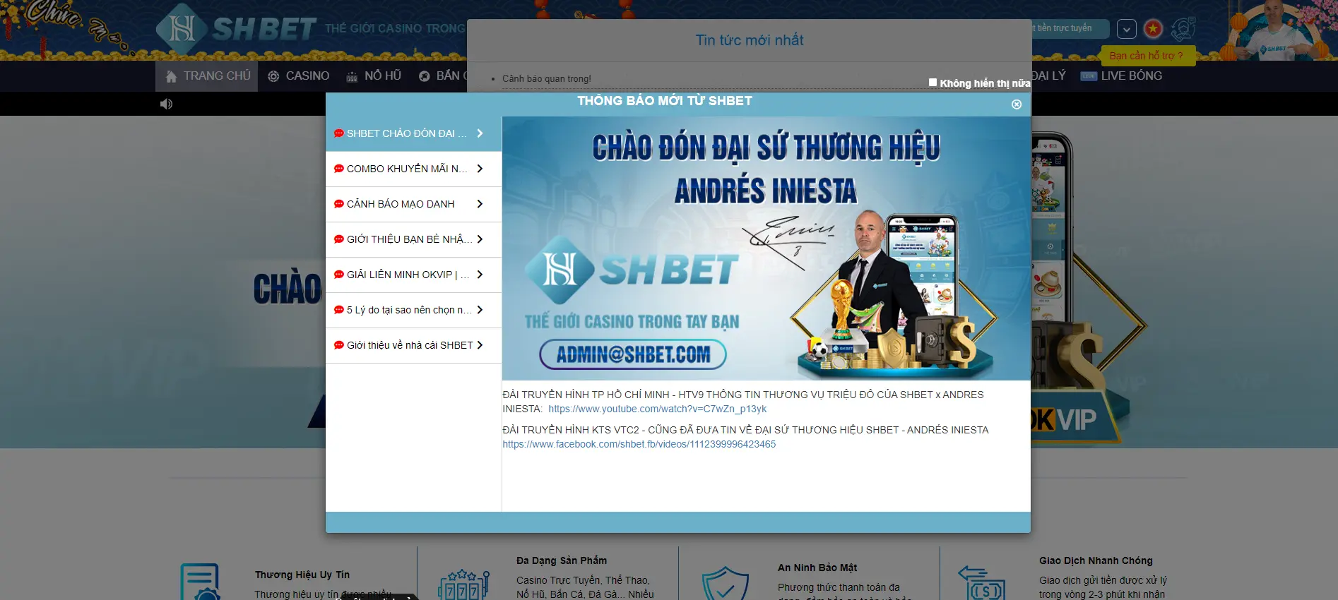 SHBET - Nhà cái cá cược uy tín hàng đầu Việt Nam